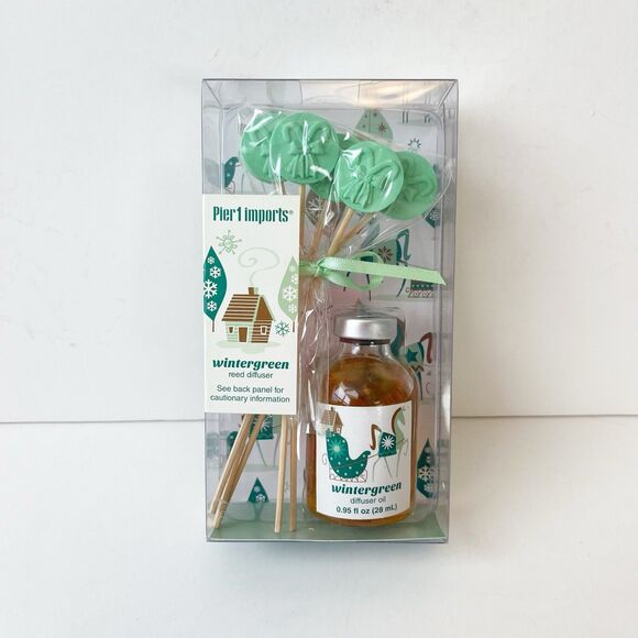 Pier 1 Imports Reed Diffuser Wintergreen 0.95 fl oz New In Box Discontinued Rare - Picture 3 of 3